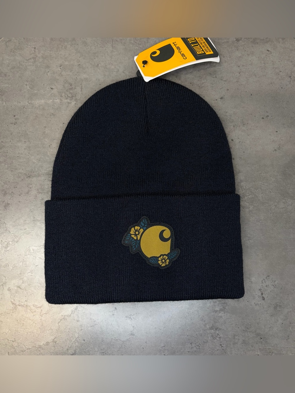 NWT Carhartt Knit Floral Patch Beanie